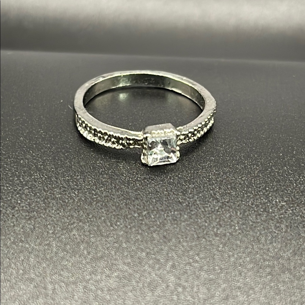 Silver Ring with Clear Stone